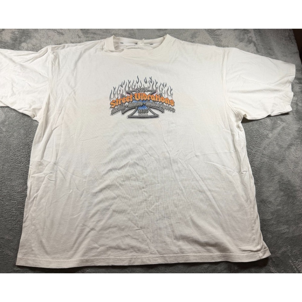 Vtg 2004 Street Vibrations Reno Motorcycle T Shirt 2XL Biker